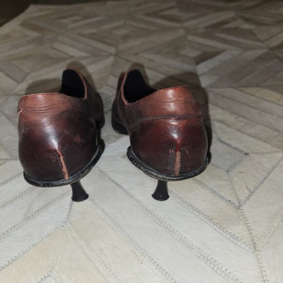 Cydwoq handmade oxblood Brown leather shoes 7M - Picture 4 of 4